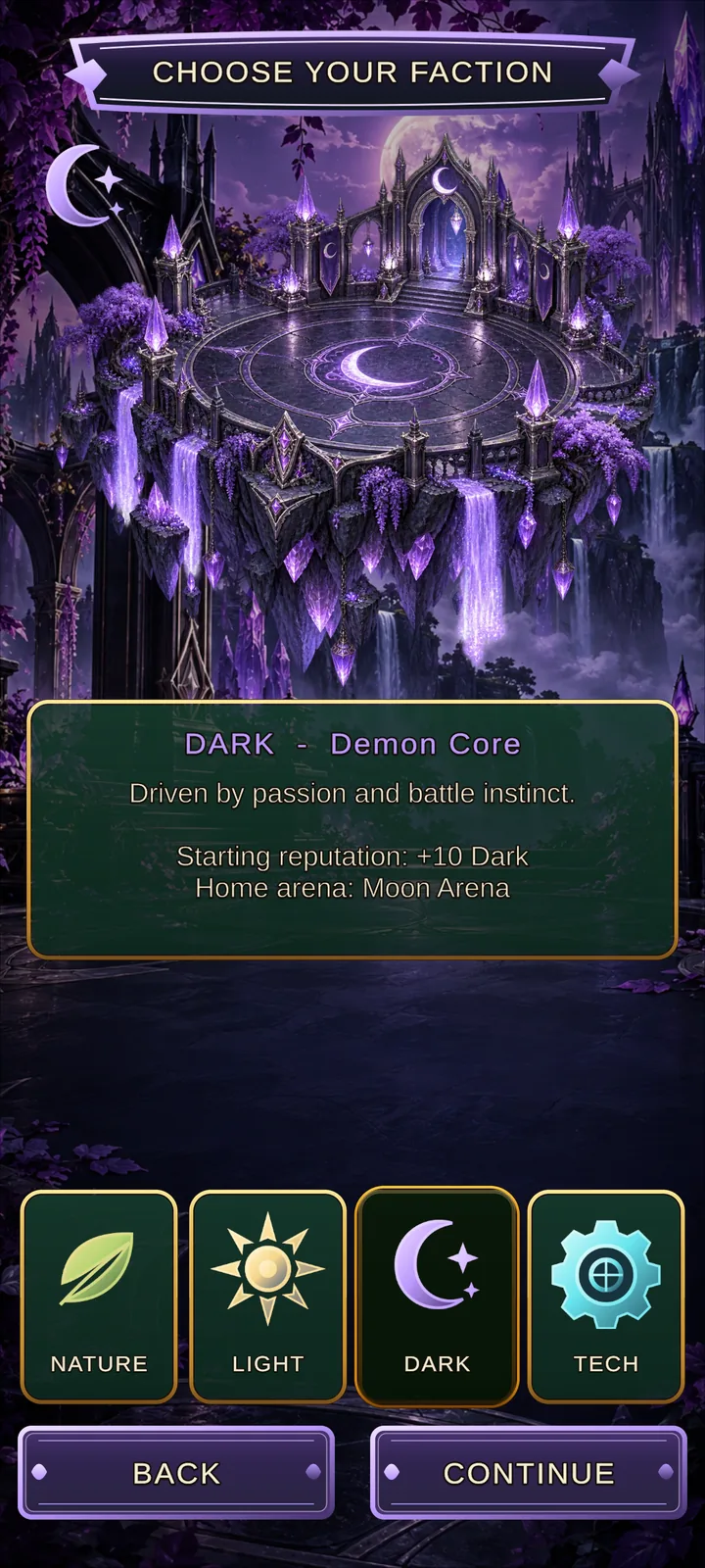 Choosing the Dark faction